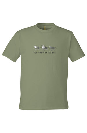 Extinction Sucks Unisex Carbon Negative Tee: 10 KGs of Co2 Buried Underground