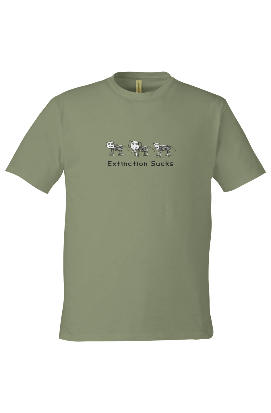 Extinction Sucks Unisex Carbon Negative Tee: 10 KGs of Co2 Buried Underground