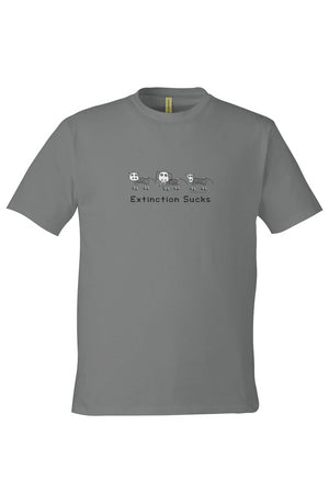 Extinction Sucks Unisex Carbon Negative Tee: 10 KGs of Co2 Buried Underground
