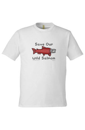 Save Our Wild Salmon T-Shirt - Carbon Negative and $10 to WildSalmon.org