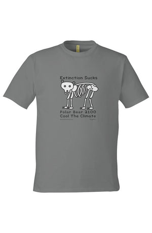 Extinction Sucks - Charcoal - Polar Bear Skeleton