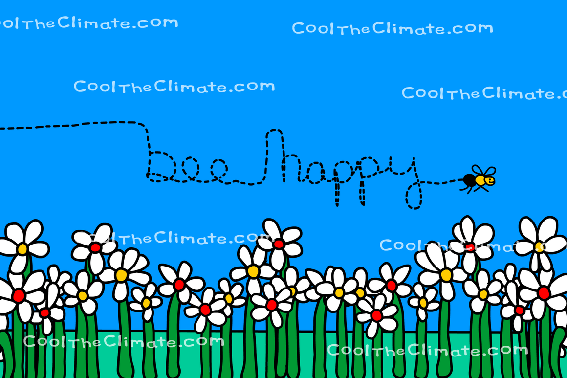 Bee Happy | Cool The Climate Laptop Wallpaper - Cool The Climate
