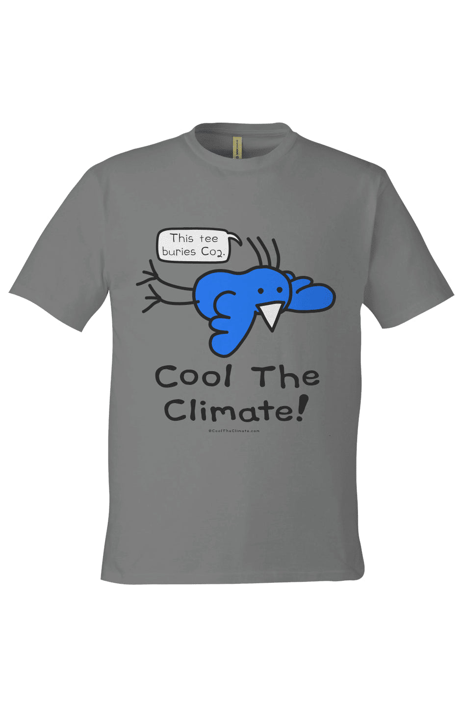 Cool The Climate - Charcoal - This tee buries Co2 - Cool The Climate