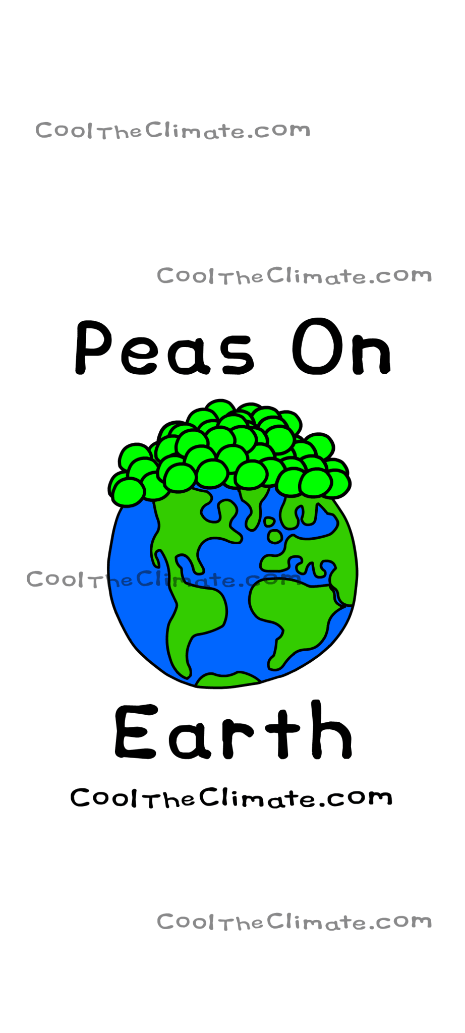 Peas On Earth White | Remove Co2 - Cool The Climate