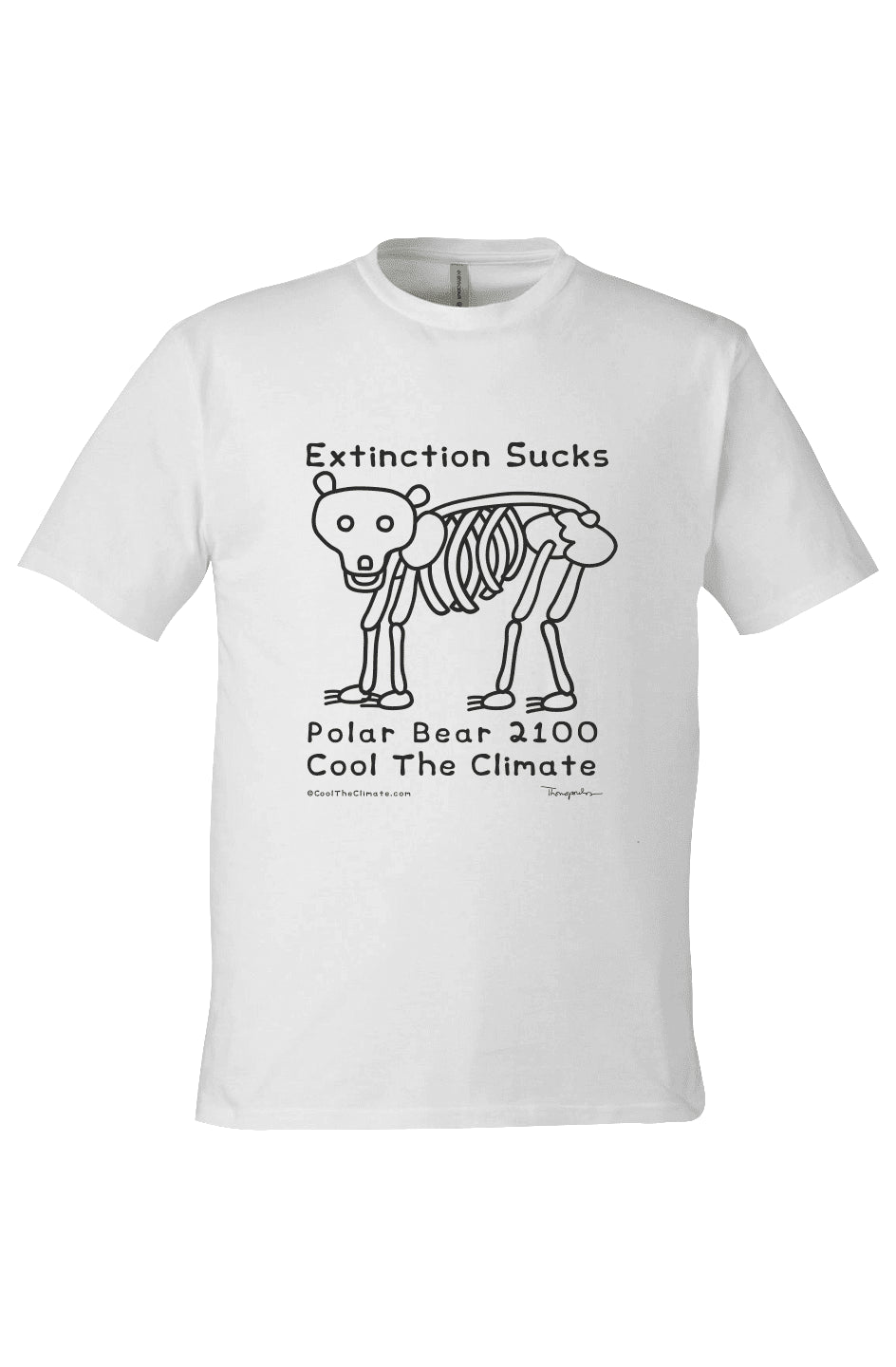 Polar Bear - White - Extinction Sucks - Cool The Climate