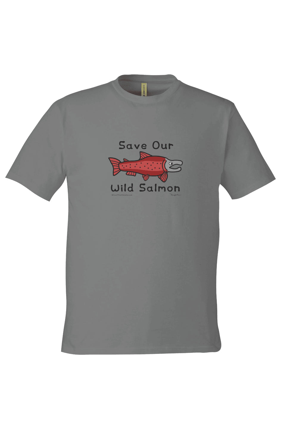 Save Our Wild Salmon - Charcoal - $10 to WildSalmon.org - Cool The Climate
