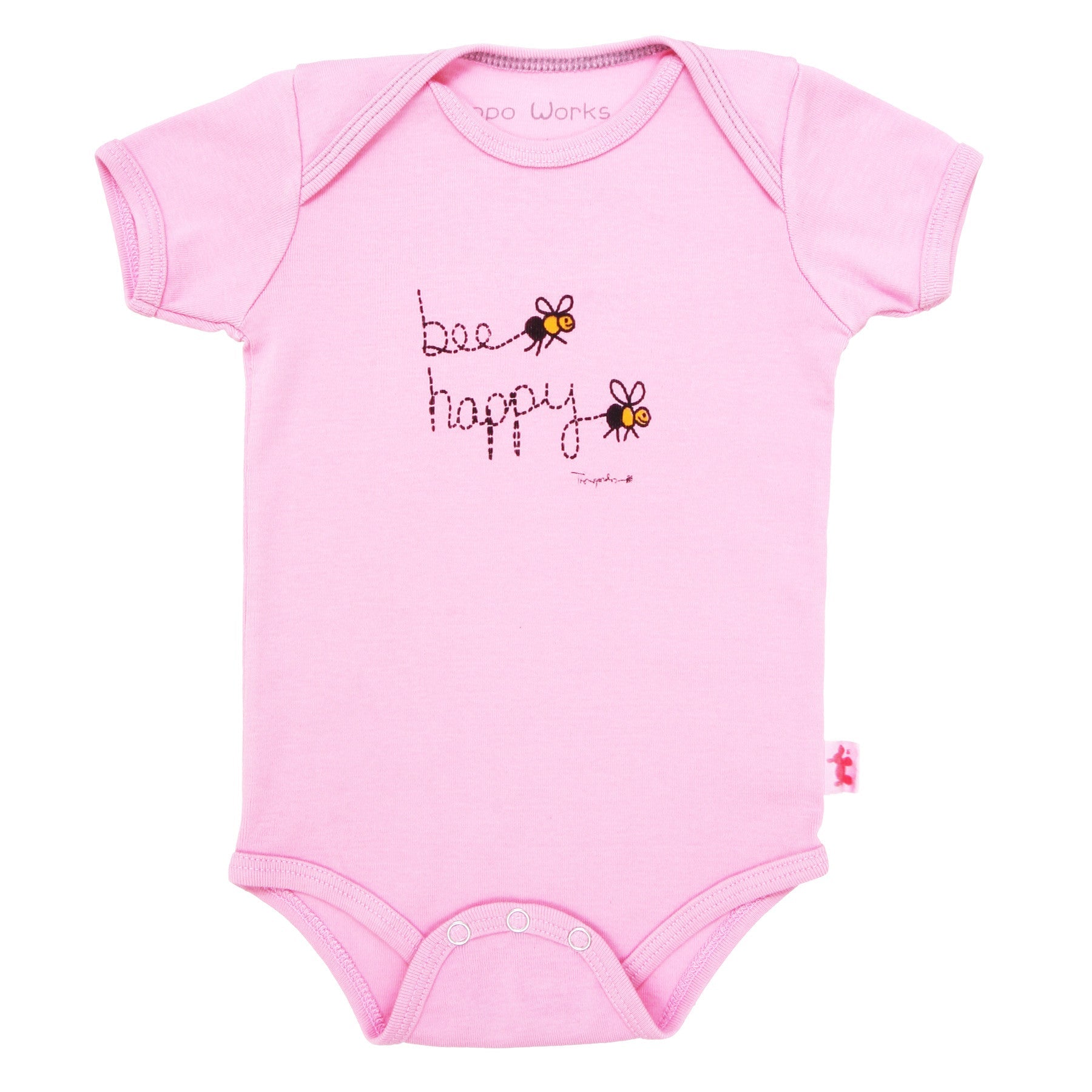 Bee happy organic onesie (double-sided) - Cool The Climate
